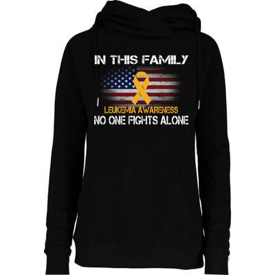 Leukemia No One Fights Alone Womens Funnel Neck Pullover Hood