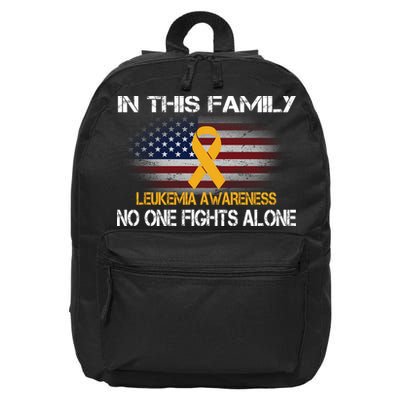 Leukemia No One Fights Alone 16 in Basic Backpack