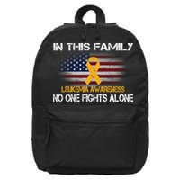 Leukemia No One Fights Alone 16 in Basic Backpack