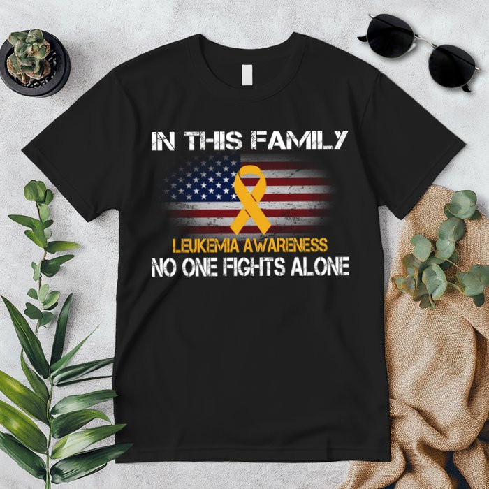 Leukemia No One Fights Alone Premium T-Shirt