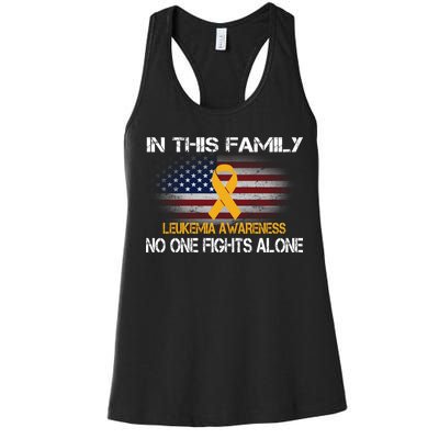 Leukemia No One Fights Alone Women's Racerback Tank