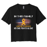 Leukemia No One Fights Alone Women's Crop Top Tee