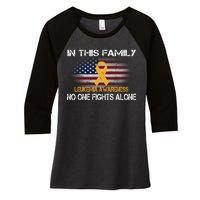 Leukemia No One Fights Alone Women's Tri-Blend 3/4-Sleeve Raglan Shirt