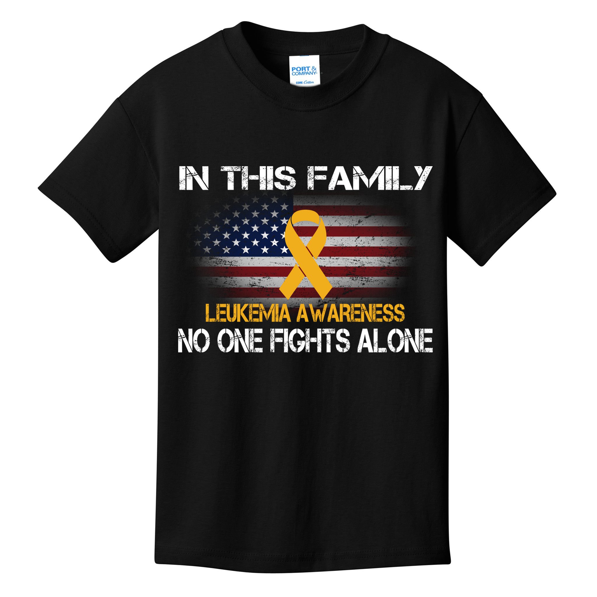 Leukemia No One Fights Alone Kids T-Shirt