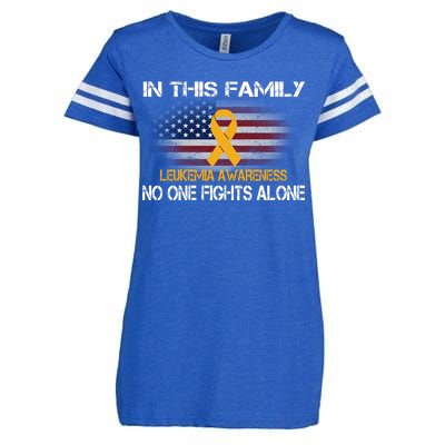 Leukemia No One Fights Alone Enza Ladies Jersey Football T-Shirt