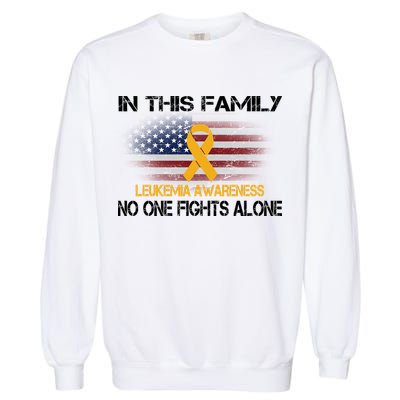 Leukemia No One Fights Alone Garment-Dyed Sweatshirt