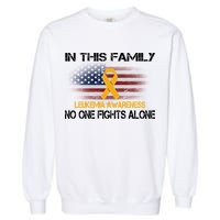 Leukemia No One Fights Alone Garment-Dyed Sweatshirt