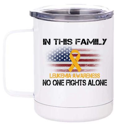 Leukemia No One Fights Alone 12 oz Stainless Steel Tumbler Cup