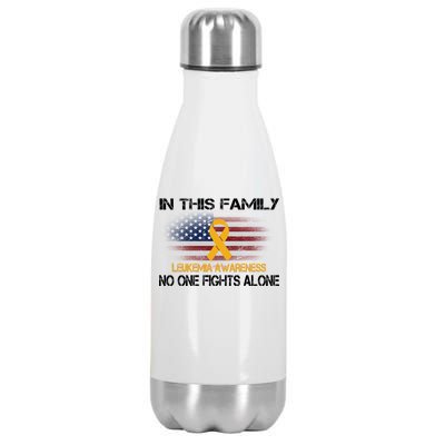 Leukemia No One Fights Alone Stainless Steel Insulated Water Bottle