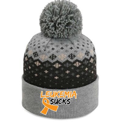 Leukemia Sucks The Baniff Cuffed Pom Beanie