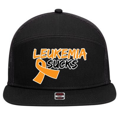 Leukemia Sucks 7 Panel Mesh Trucker Snapback Hat