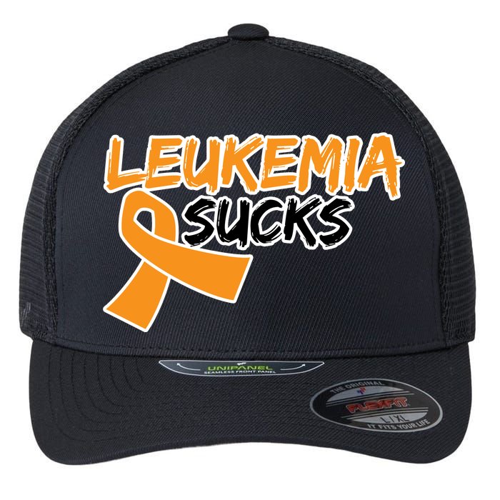 Leukemia Sucks Flexfit Unipanel Trucker Cap