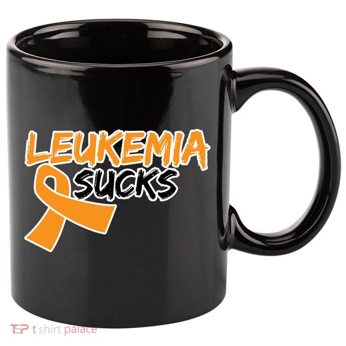 Leukemia Sucks 11oz C Handle Ceramic Mug