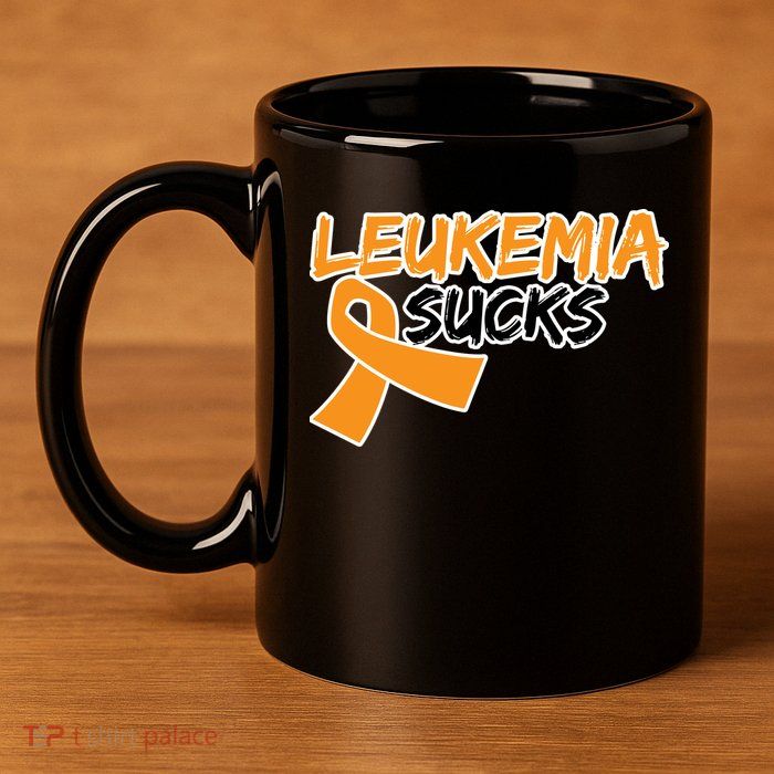 Leukemia Sucks 11oz C Handle Ceramic Mug