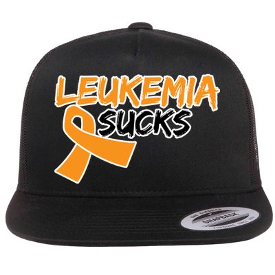 Leukemia Sucks Flat Bill Trucker Hat