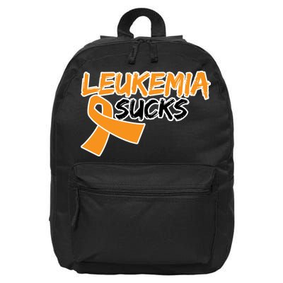 Leukemia Sucks 16 in Basic Backpack