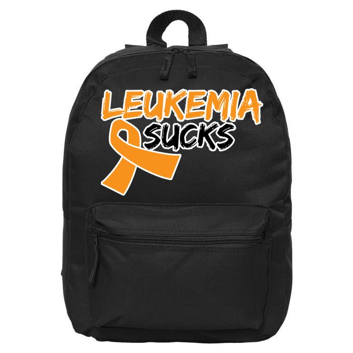 Leukemia Sucks 16 in Basic Backpack