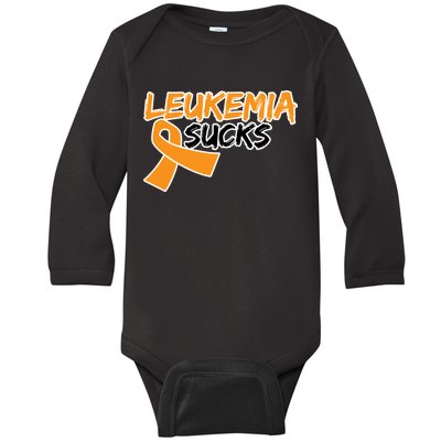 Leukemia Sucks Baby Long Sleeve Bodysuit