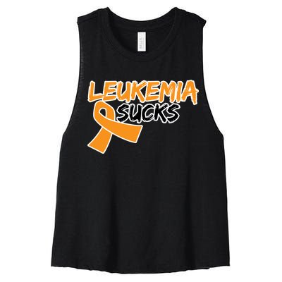 Leukemia Sucks Women's Racerback Cropped Tank