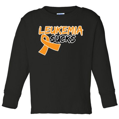 Leukemia Sucks Toddler Long Sleeve Shirt