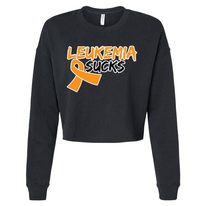 Leukemia Sucks Cropped Pullover Crew