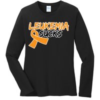 Leukemia Sucks Ladies Long Sleeve Shirt