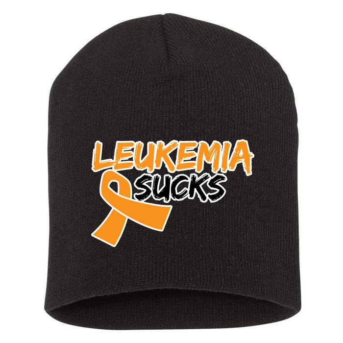 Leukemia Sucks Short Acrylic Beanie