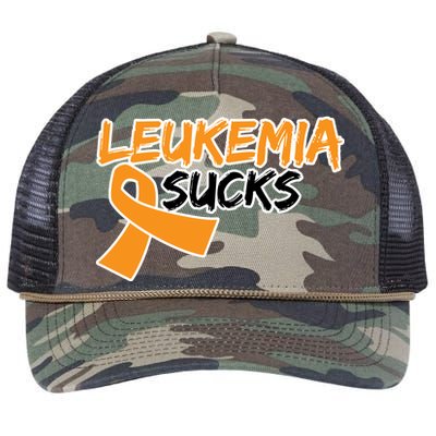 Leukemia Sucks Retro Rope Trucker Hat Cap