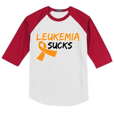 Leukemia Sucks Kids Colorblock Raglan Jersey