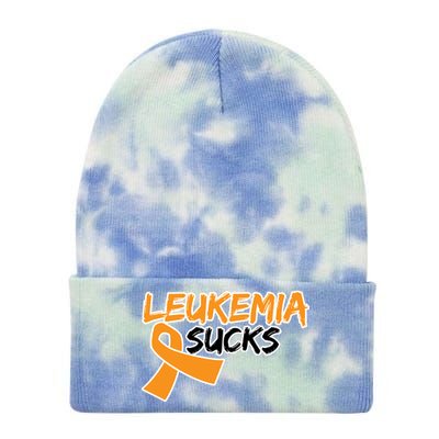 Leukemia Sucks Tie Dye 12in Knit Beanie