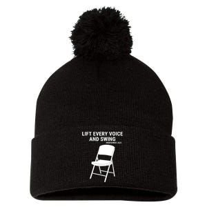 Lift Every Voice And Swing Trending Montgomery White Chair Pom Pom 12in Knit Beanie