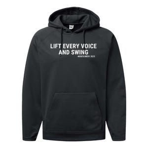 Lift Every Voice And Swing Trending Montgomery White Chair Performance Fleece Hoodie