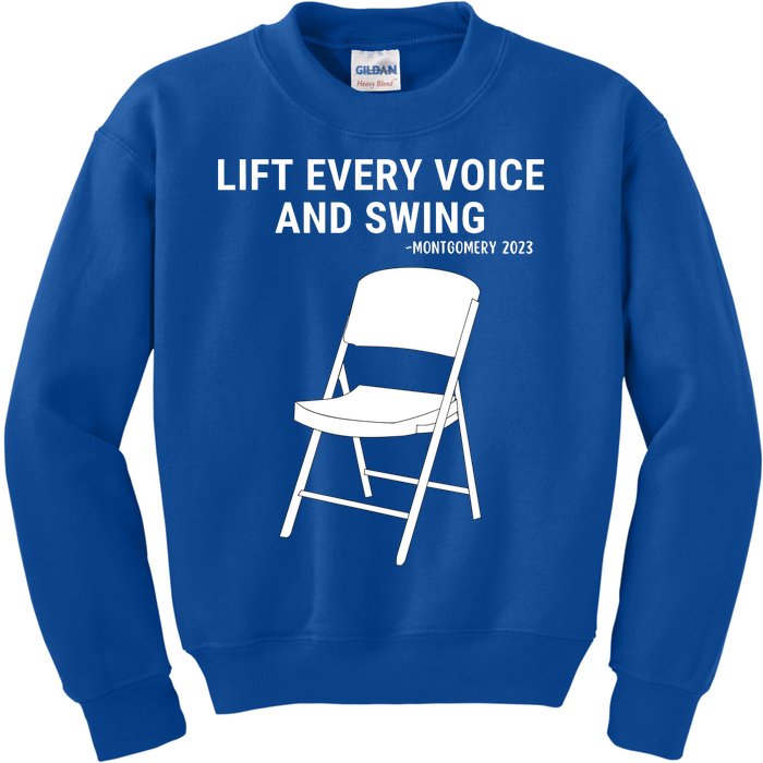 Lift Every Voice And Swing Trending Montgomery White Chair Kids Sweatshirt