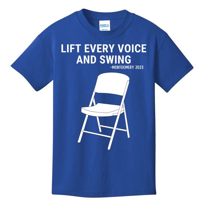 Lift Every Voice And Swing Trending Montgomery White Chair Kids T-Shirt