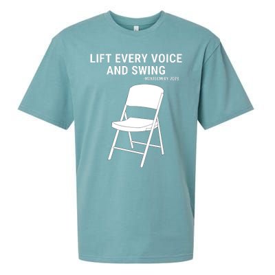 Lift Every Voice And Swing Trending Montgomery White Chair Sueded Cloud Jersey T-Shirt