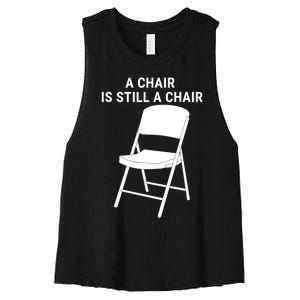 Lift Every Voice And Swing Trending Montgomery White Chair Women's Racerback Cropped Tank