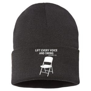 Lift Every Voice And Swing Trending Montgomery White Chair Sustainable Knit Beanie