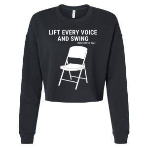 Lift Every Voice And Swing Trending Montgomery White Chair Cropped Pullover Crew