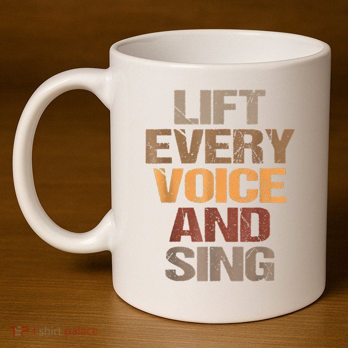 Lift Every Voice And Sing Juneteenth Black History Month 11oz C Handle Ceramic Mug