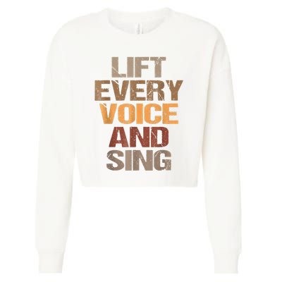 Lift Every Voice And Sing Juneteenth Black History Month Cropped Pullover Crew