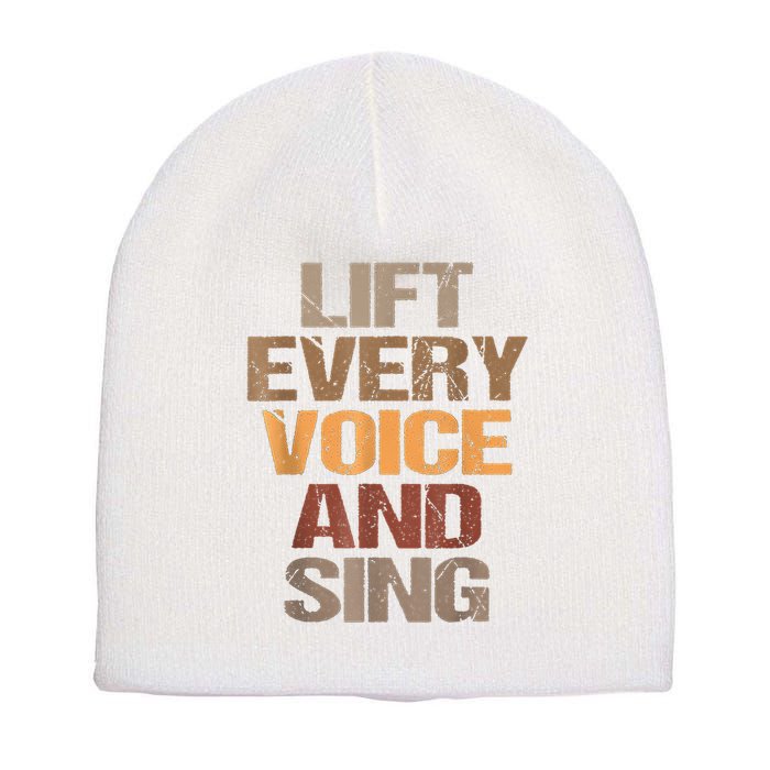 Lift Every Voice And Sing Juneteenth Black History Month Short Acrylic Beanie