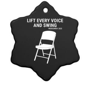 Lift Every Voice And Swing Trending Montgomery White Chair Ceramic Star Ornament