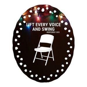 Lift Every Voice And Swing Trending Montgomery White Chair Ceramic Oval Ornament