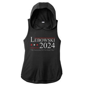 Lebowski Election Vote 2024 Ladies PosiCharge Tri-Blend Wicking Draft Hoodie Tank