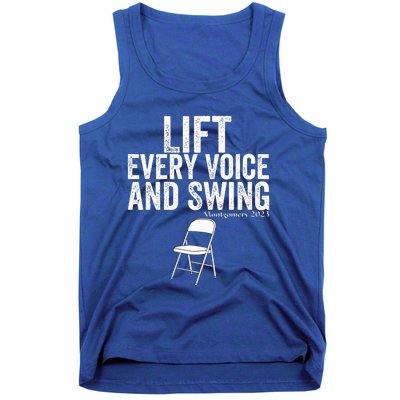 Lift Every Voice And Swing Trending Montgomery White Chair Tank Top