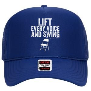 Lift Every Voice And Swing Trending Montgomery White Chair High Crown Mesh Back Trucker Hat