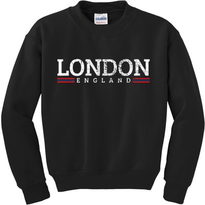 London England Vintage Kids Sweatshirt