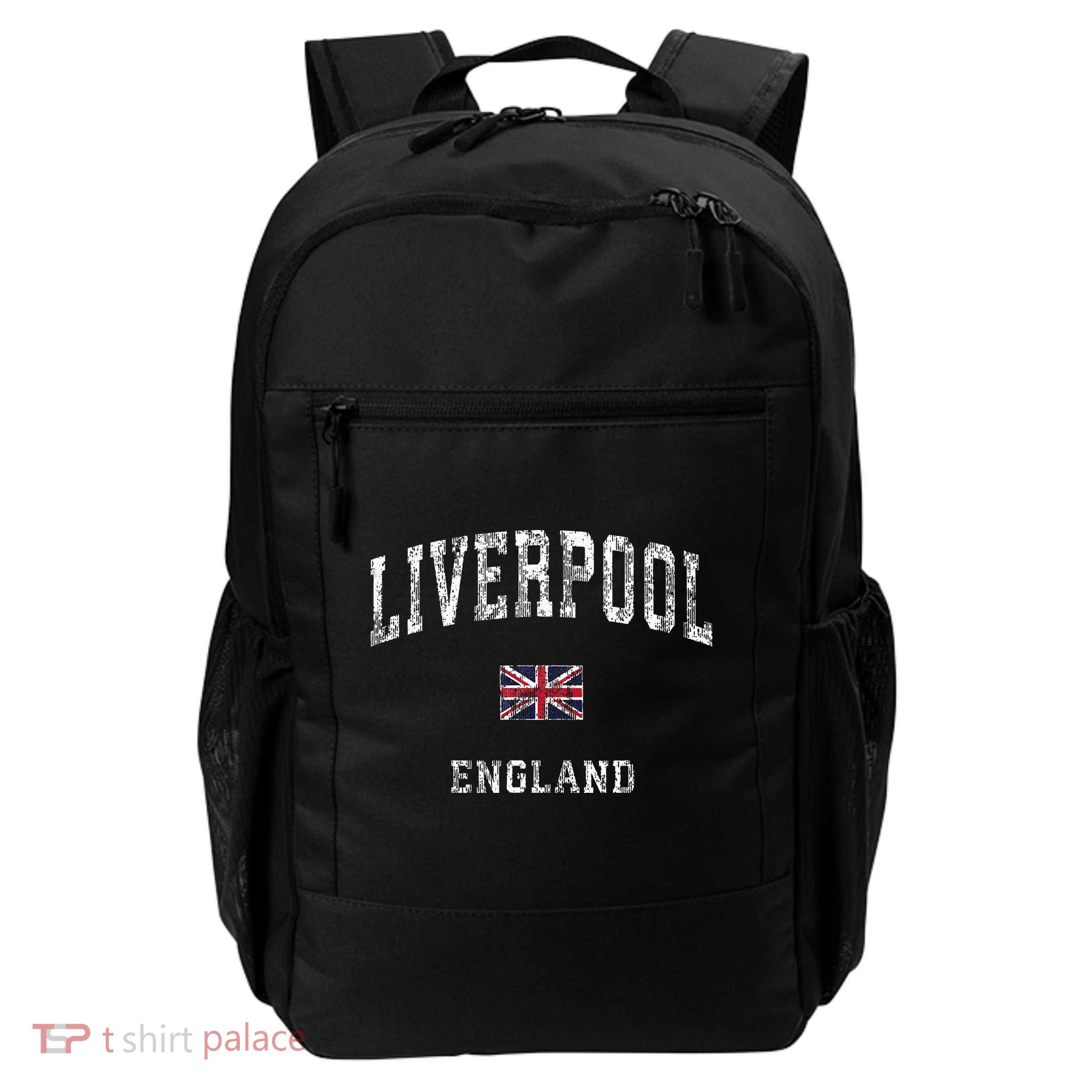 Liverpool England Vintage Athletic Sports Design Backpack