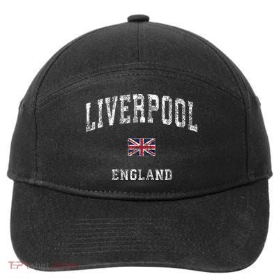 Liverpool England Vintage Athletic Sports Design 7-Panel Snapback Hat