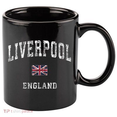 Liverpool England Vintage Athletic Sports Design 11oz C Handle Ceramic Mug